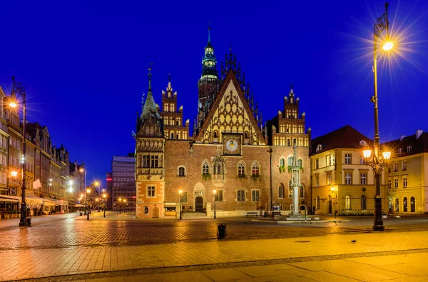 Wroclaw Lengyelország 2019 Október Lengyelország Városnézése Piac Tér Wroclaw Óvárosában — Stock Fotó