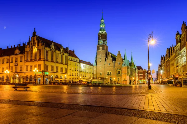 Wroclaw Polonya Ekim 2019 Polonya Turu Wroclaw Daki Pazar Meydanı — Stok fotoğraf