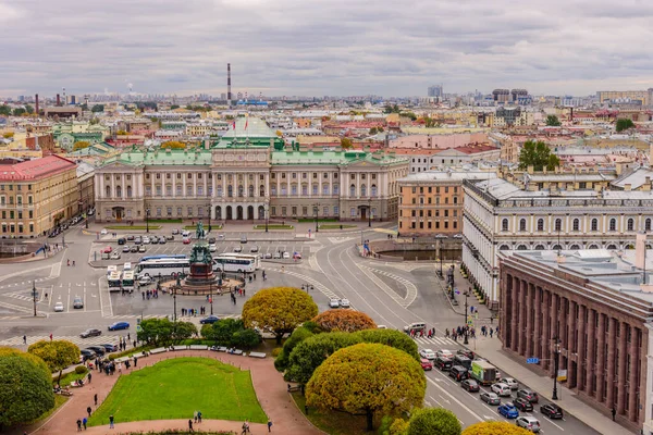 Saint Petersburg Russia September 2017 Autumn Aerial View Isaac Square — Stock Photo, Image