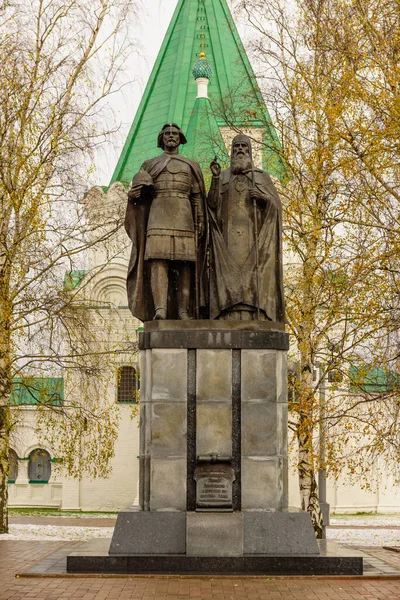 Nizhny Novgorod Rusya Kasım 2017 Şehrin Kurucularının Anıtı Anıt Nizhny — Stok fotoğraf