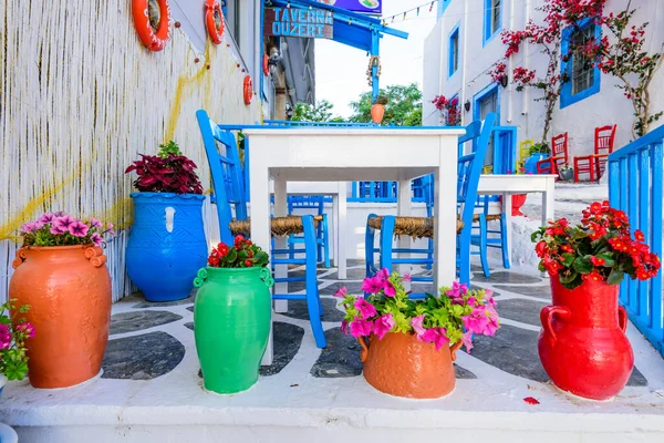 Isla Cos Ciudad Cos Grecia Mayo 2016 Restaurante Tradicional Griego —  Fotos de Stock