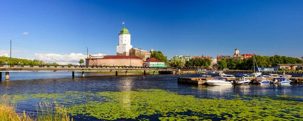 Vyborg Rusko Července 2020 Prohlídka Ruska Hrad Vyborg Středověký Hrad — Stock fotografie