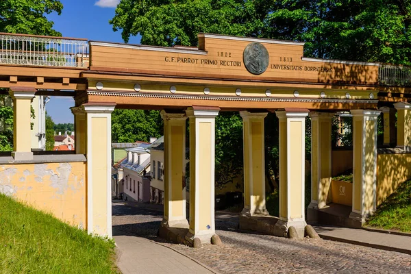 Tartu Estonia June 2018 Sightseeing Tartu Angel Bridge Toome Hill — Stock Photo, Image