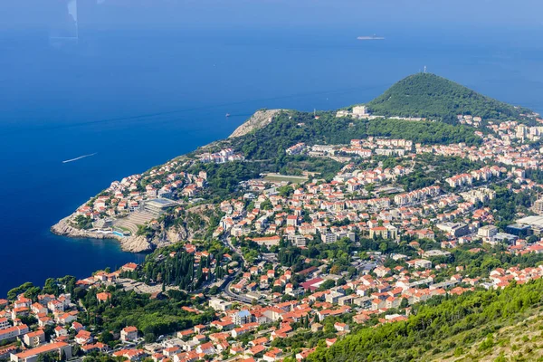 Passeios Turísticos Croácia Vista Aérea Dubrovnik Mar Adriático Cidade Dubrovnik — Fotografia de Stock