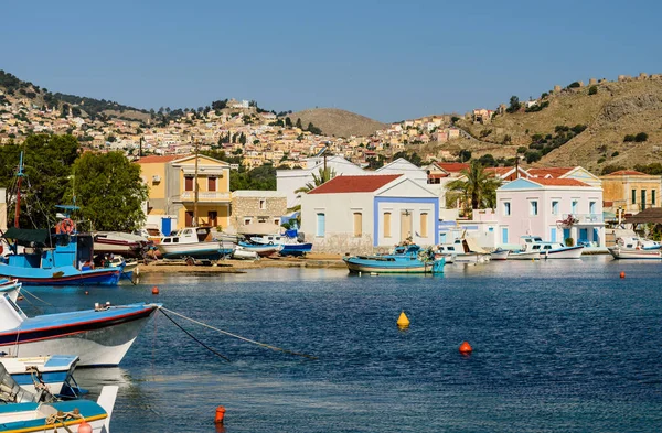 Ostrov Symi Dodekanské Ostrovy Řecko Května 2016 Malebná Řecká Vesnice — Stock fotografie