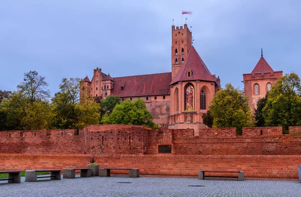 Turismo Polonia Castillo Medieval Ciudad Malbork Una Popular Atracción Arquitectónica — Foto de Stock