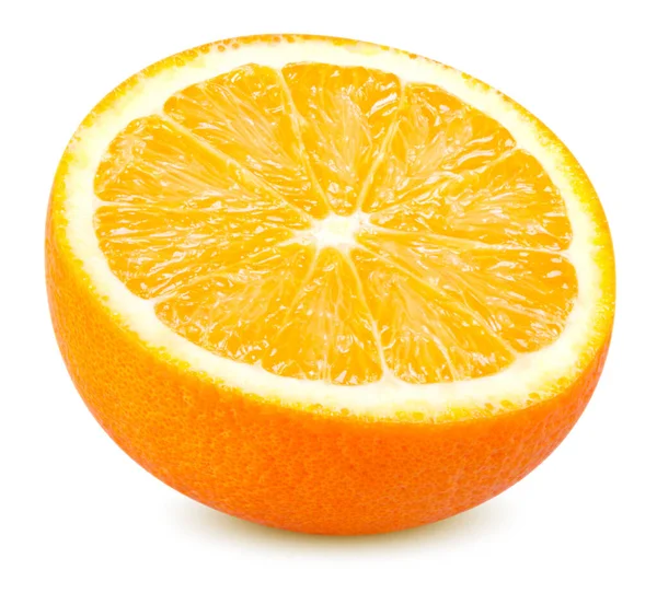 Vereinzelte Orangenfrüchte Scheibe Frischer Orange Isoliert Auf Weißem Hintergrund Mit — Stockfoto