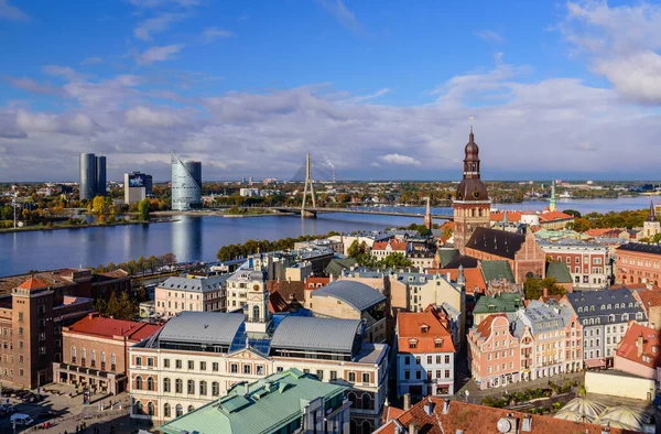 Riga Letland Oktober 2019 Bezienswaardigheden Letland Prachtig Uitzicht Vanuit Lucht — Stockfoto