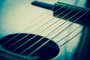 ahşap Klasik gitar yakın çekim