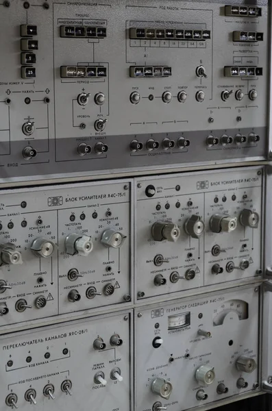 Κοντινό Πλάνο Παλμογράφο Λεπτομέρειες Εργαστηριακές Συσκευές Ηλεκτρικών Μετρήσεων Και Μετρήσεων — Φωτογραφία Αρχείου