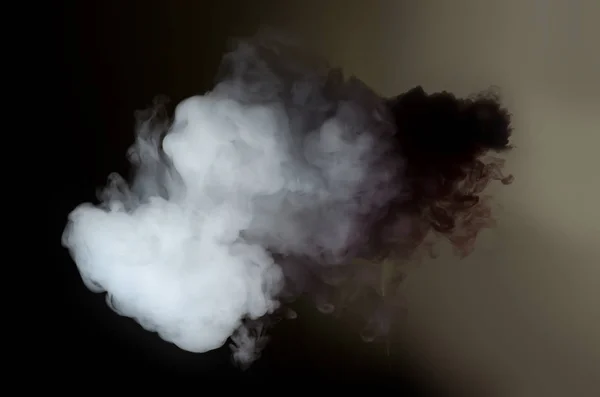 White Smoke Black Background Copy Space — Stock Photo, Image