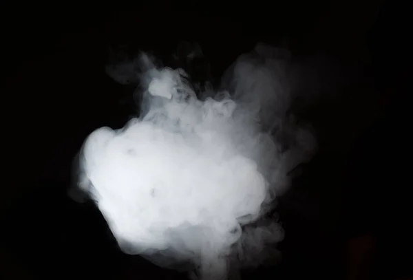 Cloud White Smoke Black Background — Stock Photo, Image