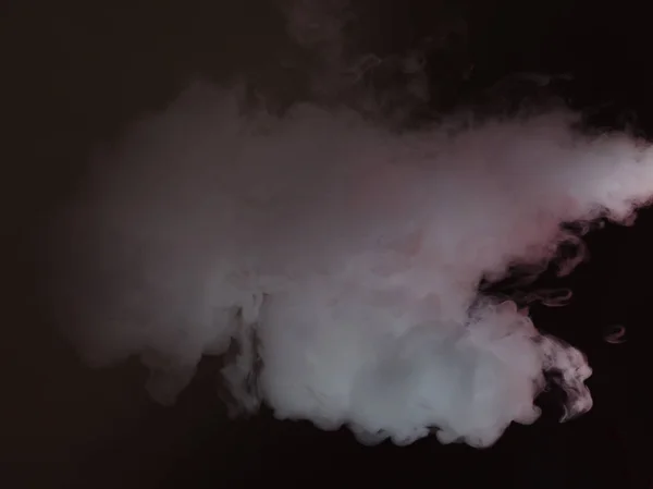 Σύννεφο Λευκού Καπνού Μαύρο Φόντο — Φωτογραφία Αρχείου