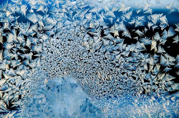 Πάγου Λαμπερό Και Φωτεινό Ψυχρός Πρότυπα Σχετικά Παράθυρο — Φωτογραφία Αρχείου