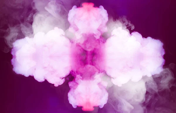 cloud of colorful smoke on dark background