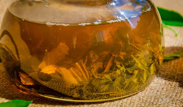Chá Ervas Saudável Para Uma Boa Saúde — Fotografia de Stock