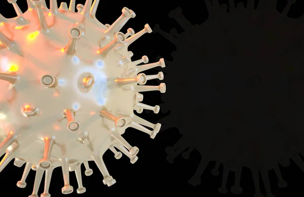 Rendering Corona Virus Covid Pandemic Orang — Stockfoto