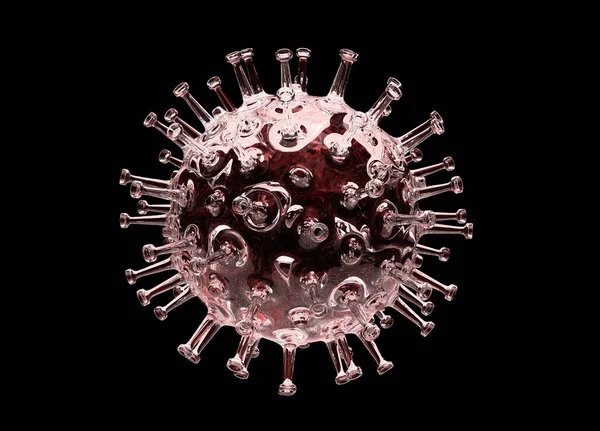 Rendering Corona Virus Covid Pandemic Purple — Stockfoto
