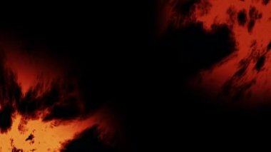 Arkaplan Dijital Hazırlama için Gerçekçi Ateş Video Efekti