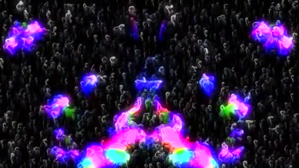 Digital Render Kaleidoskop Abstrakter Symmetrischer Hintergrund — Stockvideo