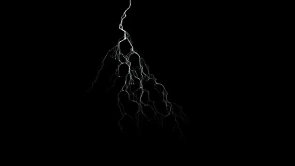 Digital Rendering Lighting Strike Electric Energy Video — Stockvideo