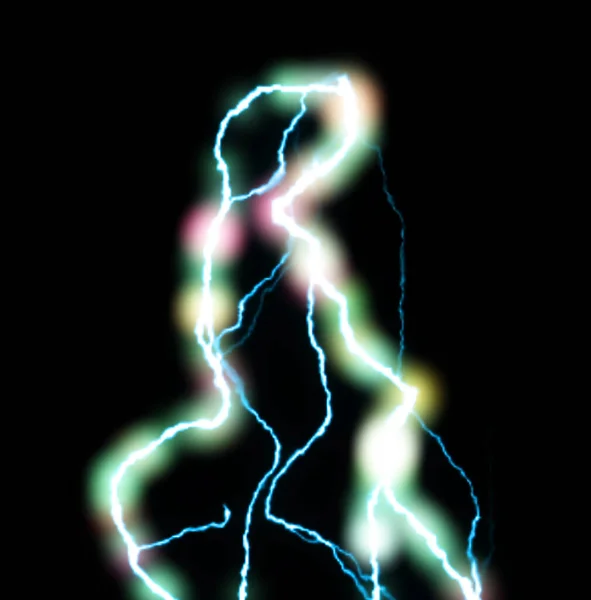 Digital Rendering Lighting Strike Electric Charge Background — Stock Photo, Image