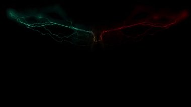 Dijital Renklendirme Işıklandırma Vuruşu Elektrik Enerji Videosu