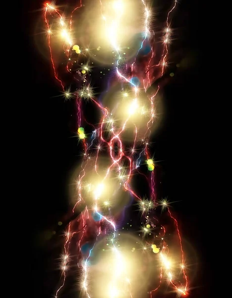 Кристама Цифрового Рендерингу Lightning Strike Electric Background — стокове фото