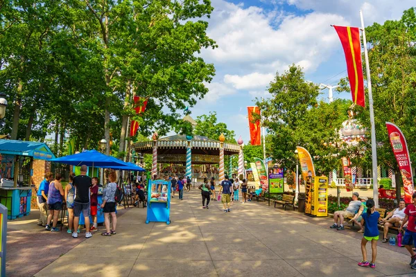 Jackson Township June 2016 Guests Having Fun Six Flags Great — Stock Photo, Image