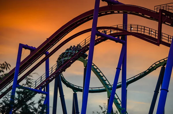 Guests Having Fun Superman Roller Coaster Six Flags Great Adventure — Stock Photo, Image