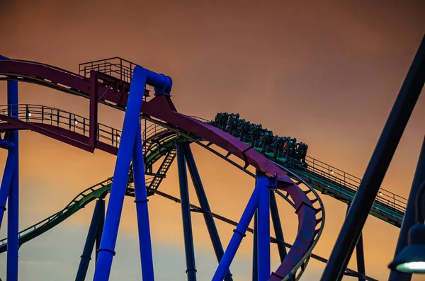 Guests Having Fun Superman Roller Coaster Six Flags Great Adventure — Stock Photo, Image