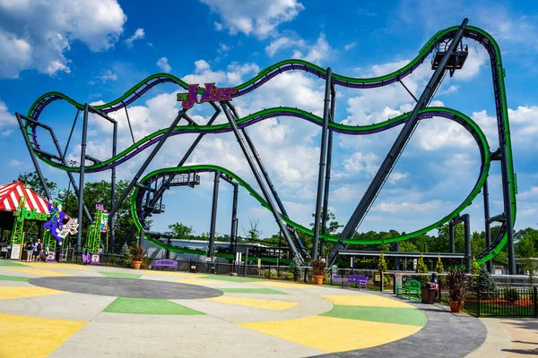 Joker Roller Coaster Brand New Free Fly Coaster Featuring One — Stock Photo, Image