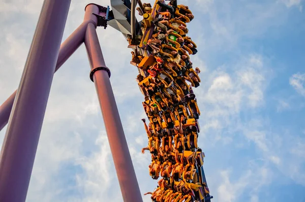 Gäste Genießen Die Bizarro Achterbahnfahrt Six Flags Great Adventure Jackson — Stockfoto