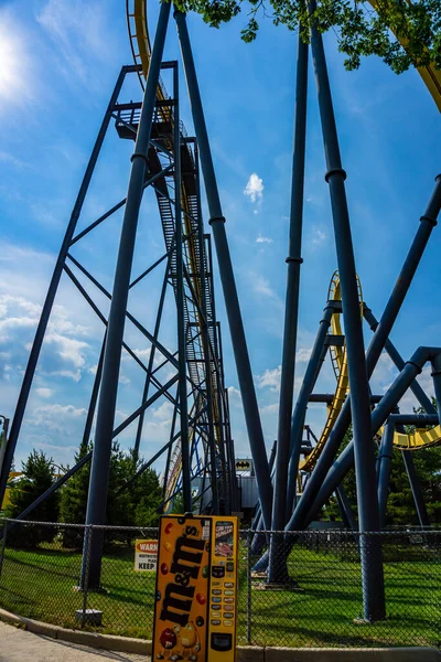 Green Lantern Eine Stahl Stand Achterbahn Six Flags Great Adventure — Stockfoto