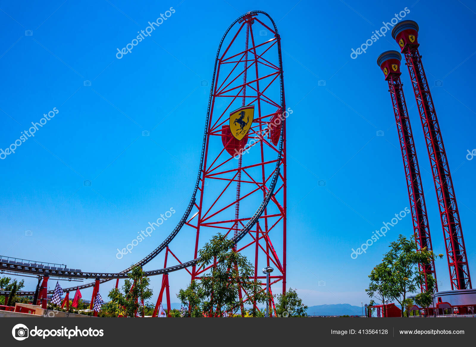 Scenic View Europe Newest Theme Park Ferrari Land Part.