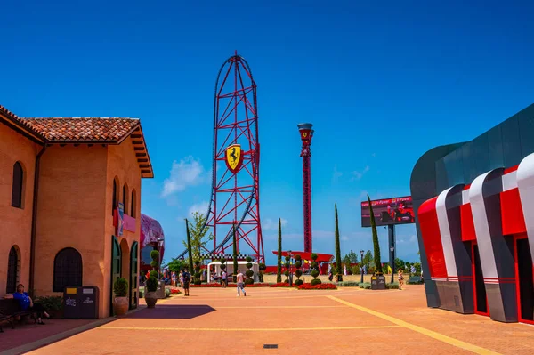 Schöne Aussicht Vom Neuesten Freizeitpark Europas Ferrari Land Teil Von — Stockfoto