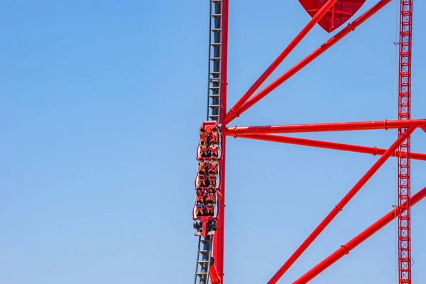 Schöne Aussicht Vom Neuesten Freizeitpark Europas Ferrari Land Teil Von — Stockfoto