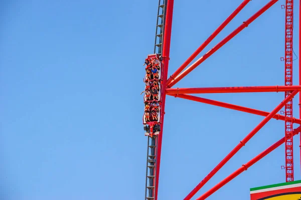 Schöne Aussicht Vom Neuesten Freizeitpark Europas Ferrari Land Teil Von — Stockfoto