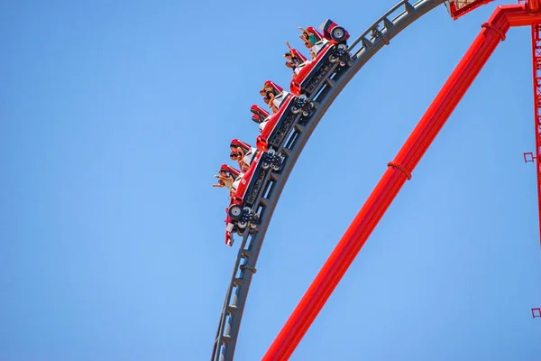 Schöne Aussicht Vom Neuesten Freizeitpark Europas Ferrari Land Teil Von — Stockfoto