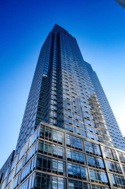 New York 'taki yüksek binaların ve gökdelenlerin panoramik manzarası.