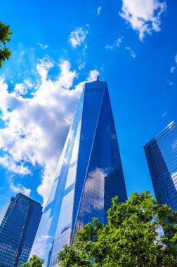 New York şehir binalarının ve gökdelenlerin panoramik manzarası