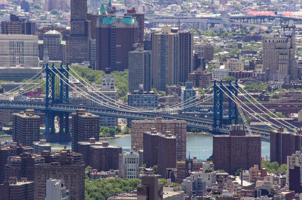 Vista Panorâmica Aérea Sobre Cidade Nova Iorque Edifícios — Fotografia de Stock