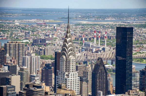 Panoramisch Uitzicht Vanuit Lucht New York City Buildings — Stockfoto