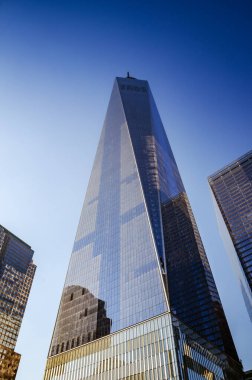New York şehir binalarının ve gökdelenlerin panoramik manzarası