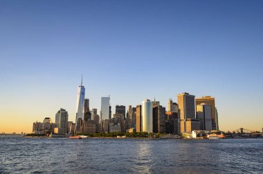 New York şehir binaları üzerinde havadan panoramik manzara
