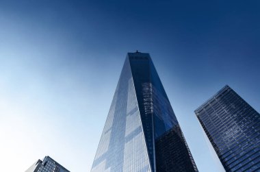 New York şehir binalarının ve gökdelenlerin panoramik manzarası