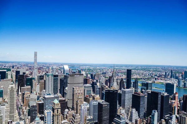 Panoramisch Uitzicht Vanuit Lucht New York City Buildings — Stockfoto