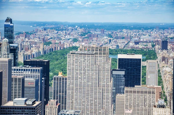 Αεροφωτογραφία Της Νέας Υόρκης Κτίρια Και Ουρανοξύστες — Φωτογραφία Αρχείου