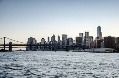 New York şehir binalarının ve gökdelenlerin panoramik manzarası