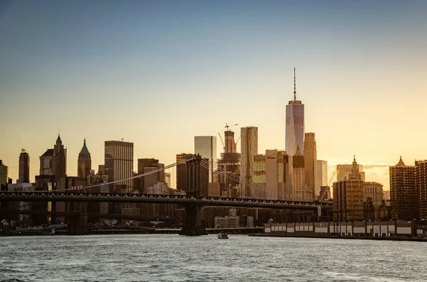 Panoramisch Uitzicht New York City Gebouwen Wolkenkrabbers — Stockfoto